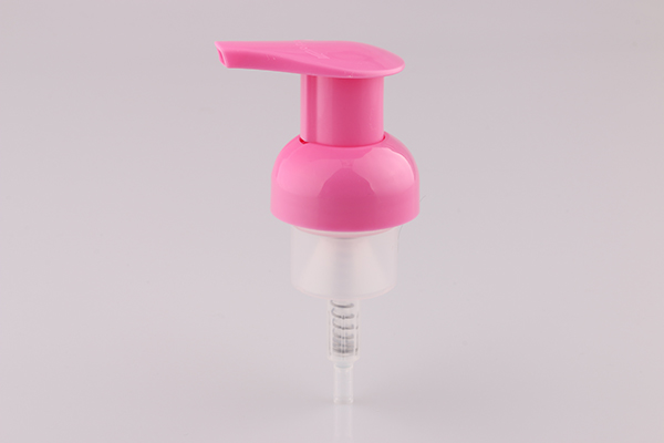 Dispender, Pumpflasche für 140ml, rosa Deckelumrandung