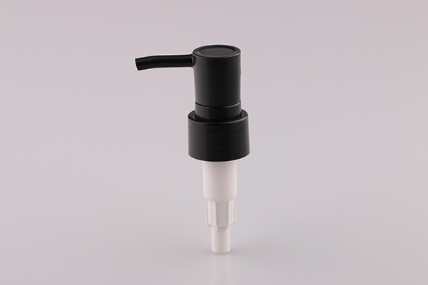 black shampoo pump dispenser